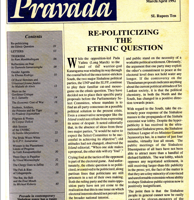 Pravada Vol. 1 No. 4 (March/April 1992)