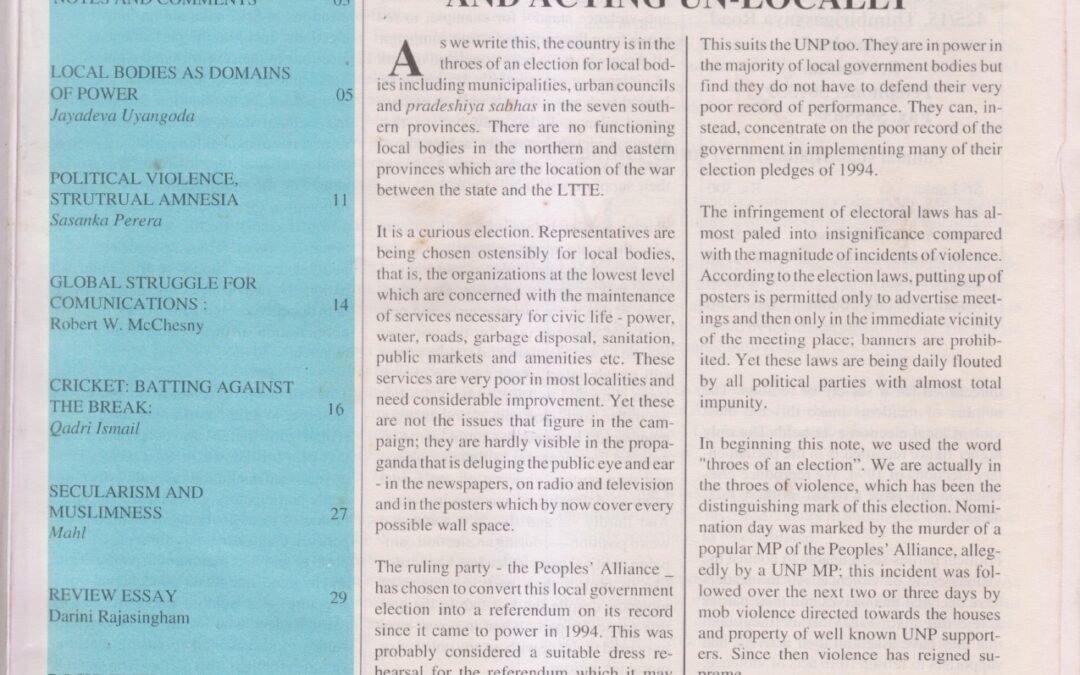 Pravada Vol. 5 No. 1 (1997)