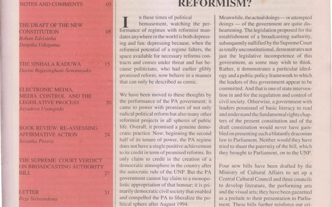 Pravada Vol. 5 No. 2 (1997)