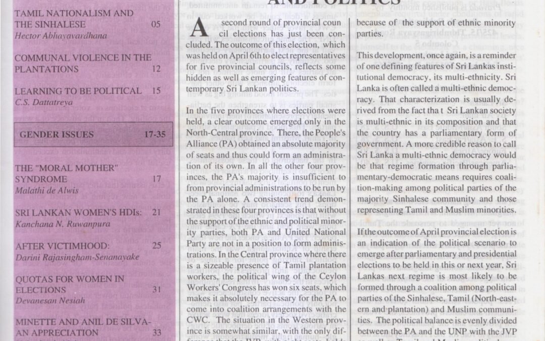 Pravada Vol. 6 No. 2 & 3 (1999)