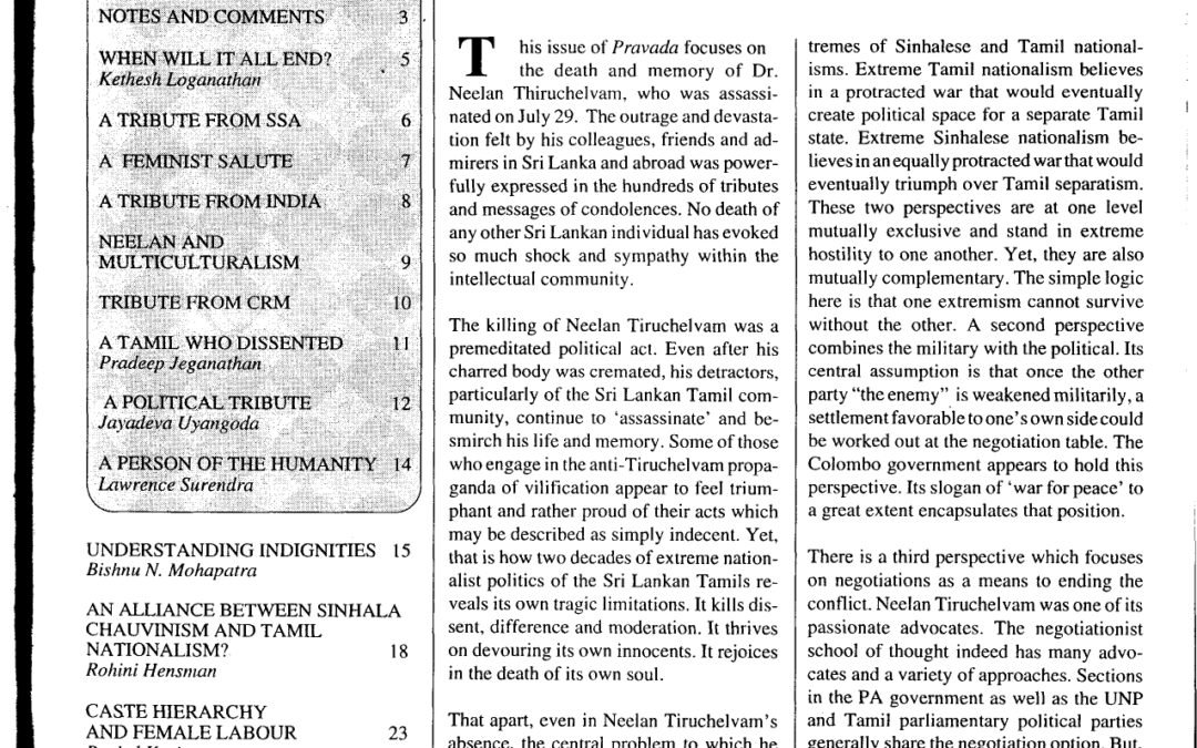 Pravada Vol. 6 No. 5 (1999)