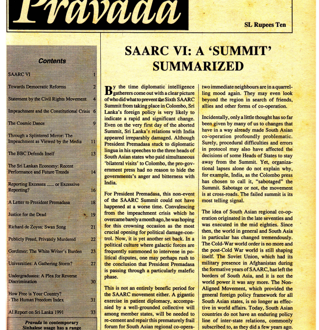 Pravada Vol. 1 No. 1 (November 1991)