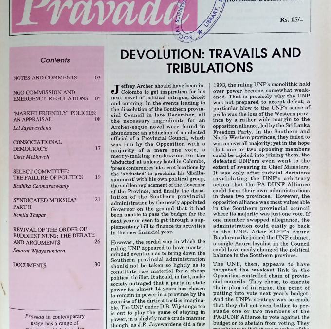Pravada Vol. 2 No. 10 (November/December 1993)